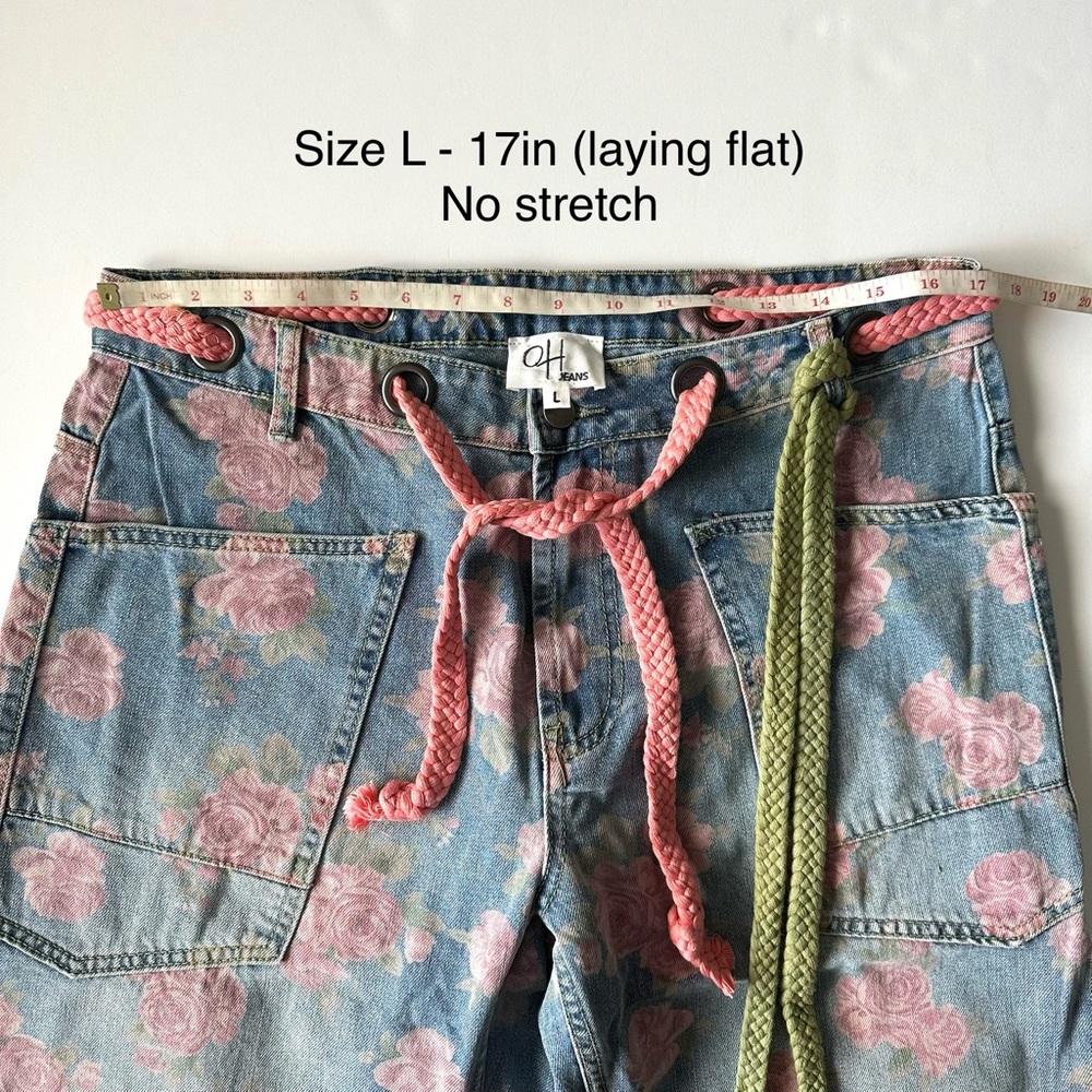 Oli & Hali Floral Print Barrel Jeans - Picture 6 of 7